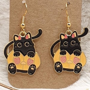 Cat Earrings | Kitty Earrings | Cat Lovers | Dangle Earrings | Drop Earrings