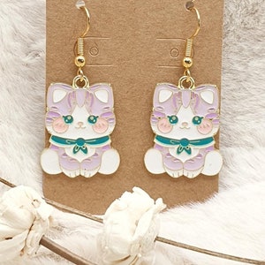 Cat Earrings | Kitty Earrings | Cat Lovers | Dangle Earrings | Drop Earrings