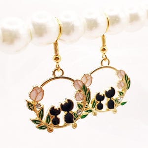 Cat Earrings | Kitty Earrings | Cat Lovers | Dangle Earrings | Drop Earrings