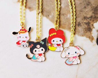 Collier Cordon Noir Avec Pendentif Kuromi Hello Kitty - Multicolore - Neuf Avec étiquettes