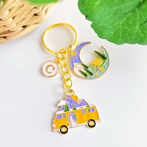 Chaveiro personalizado | Chaveiro personalizado | Chaveiro inicial | Chaveiro de letras | Chaveiro de acampamento | Pingente de bolsa | Pingente de carro de acampamento