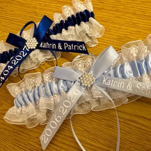 Giarrettiera per matrimonio, regalo per sposa, in raso bianco