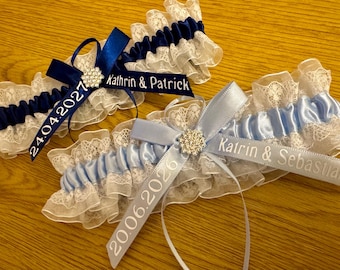 Personalisiertes Strumpfband| Hochzeitsstrumpfband|Brautstrumpf mit Datum