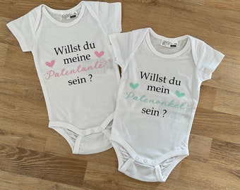 Godmother/Godfather/Will you be my godmother?/Will you be my godfather?/Baby bodysuit for the godfather