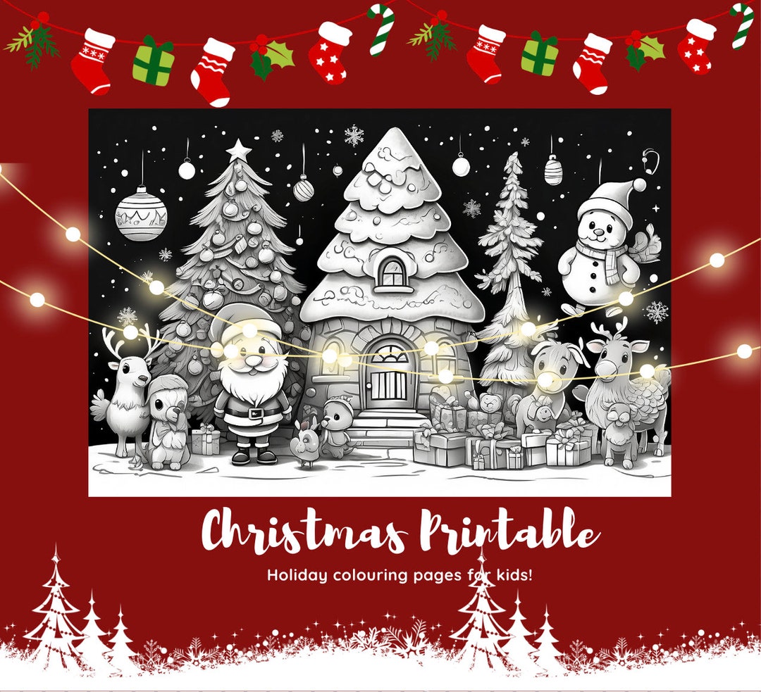 Printable Christmas Drawings for Kids Great for Family Gatherings With ...