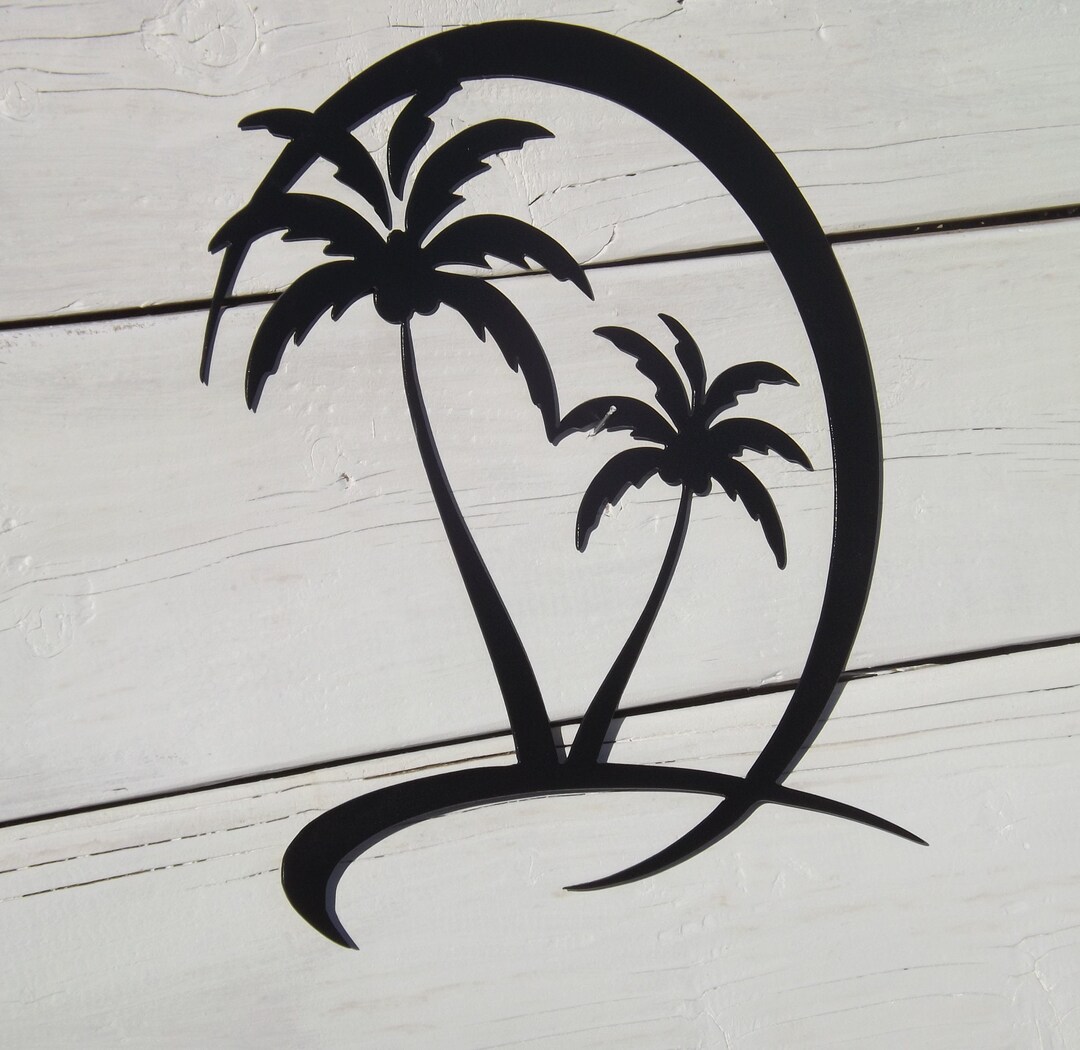 Palm Tree Metal Art, Home Decor, Patio Art, Pool Decor, 2 Size Options