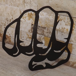 Fist Bump, Knuckles , Hand Shake, Smashing Fist, Hand Knuckles, Strong Fist, Metal art, Fisting Hand, Two size options