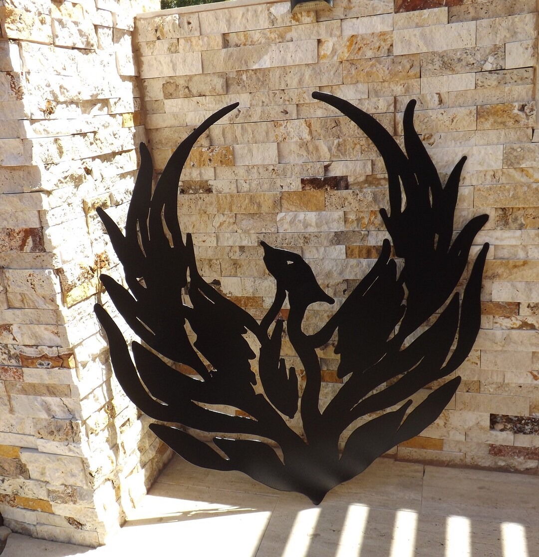 Phoenix, Mythical Bird, Fire Bird, Metal Art, Phoenix Wall Decor