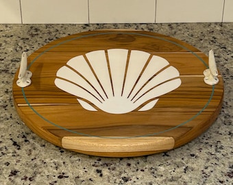 Custom Wooden Lazy Susan w/ Resin Inlay