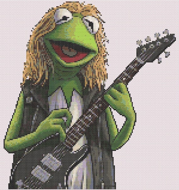 Heavy Metal Kermit - Cross Stitch Patterm - Etsy