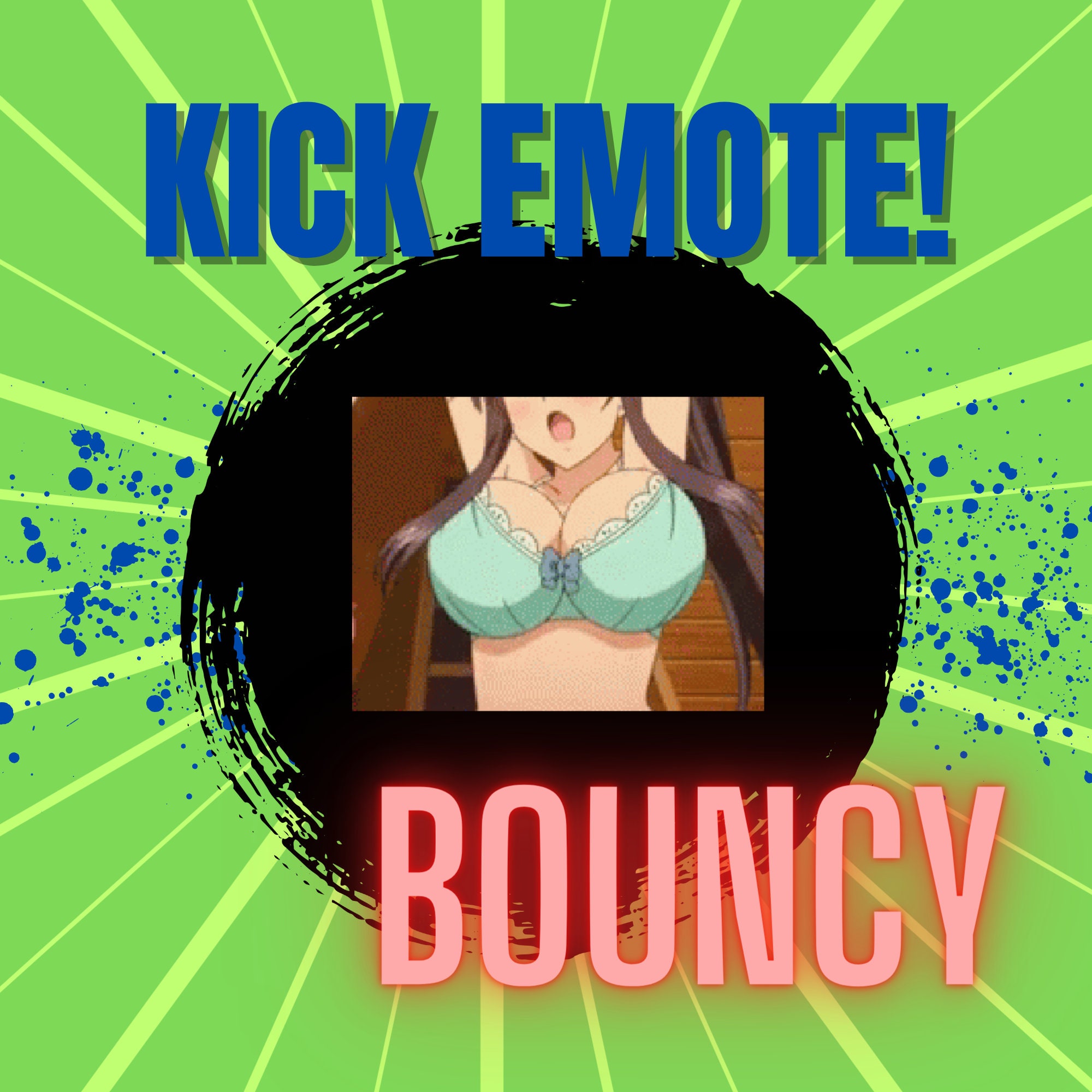 Animated Bouncing Anime Boobs, Kick Emote