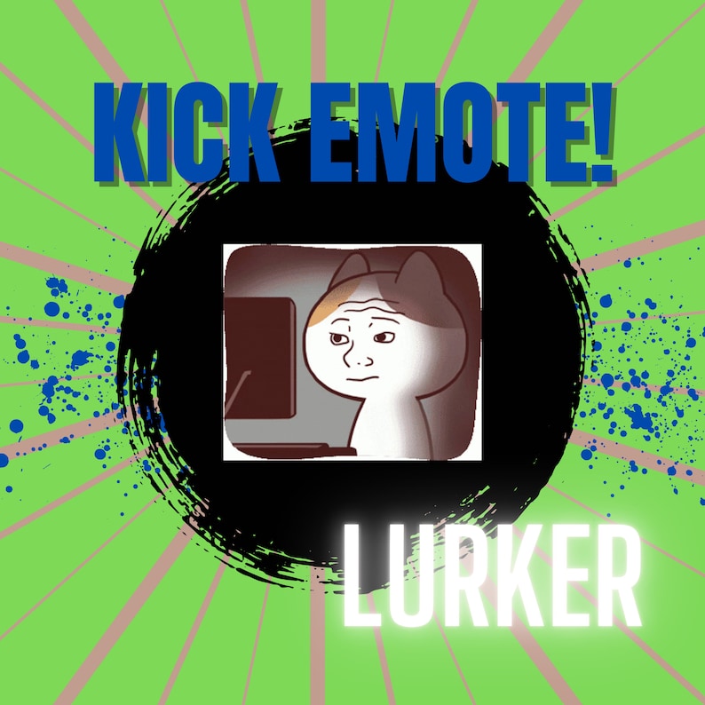 Curious Cat in Dark Room Emoji GIF for Kick Streamers Digital Animated