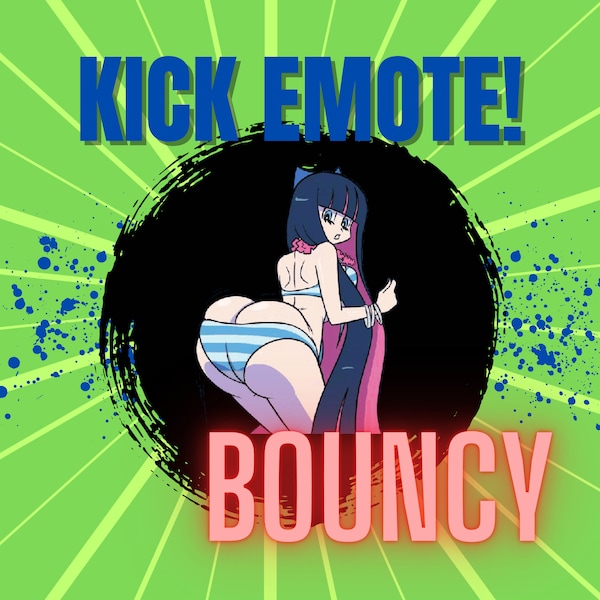 Spicy Bikini bouncing twerking booty, animated emoji GIF for Kick!