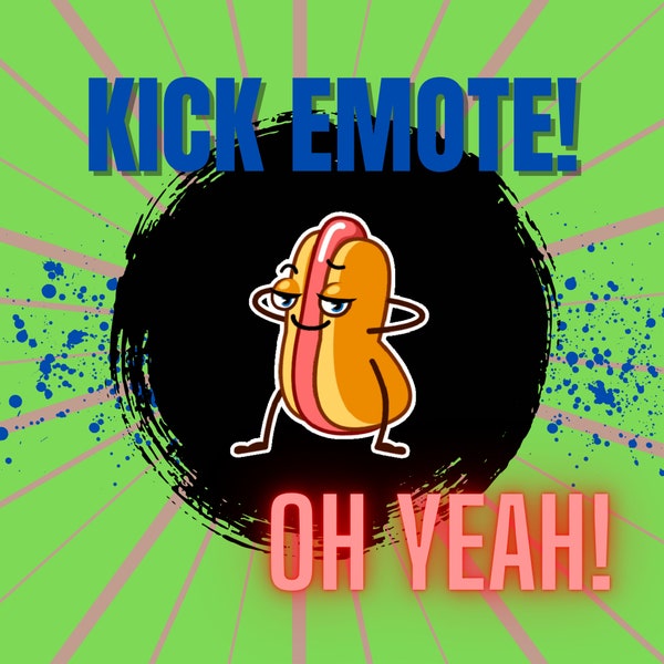 Sizzlin' Hot Dog Dance - Animated Emote for Kick Streamers