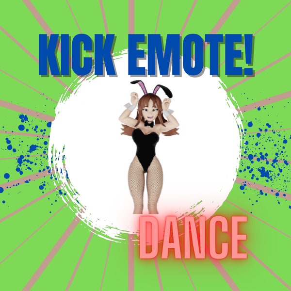 Animiertes Bunny Dance Emote für Kick Streams – ausdrucksstark und lustig!