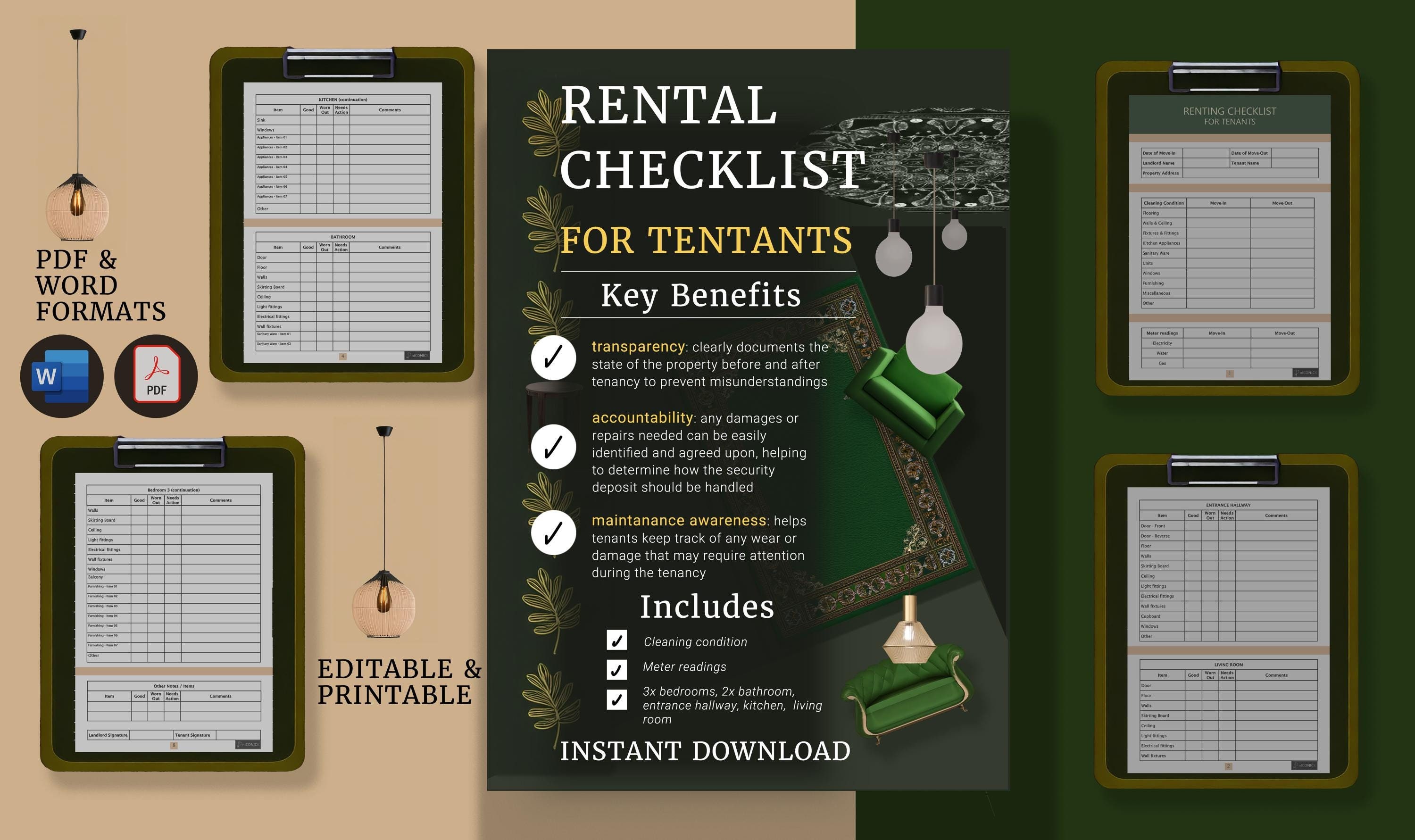 Renting Move-in Checklist for tenants