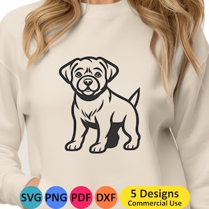 Rottweiler SVG T-Shirt Design - 5 different puppy rottweiler dog svg cut files for Sweatshirt designs including cute rottweilers