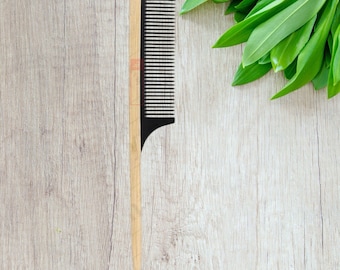 Rat Tail Comb - Bamboo & Bakelite