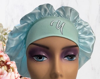 Powder Blue Silky Bonnet