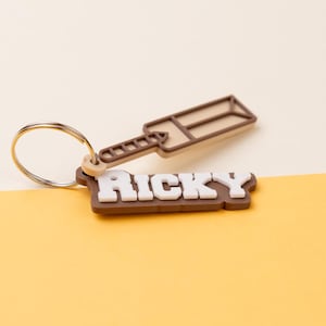 Personalized Cricket Keychain with Custom Name – Unique Gift for Cricket Fans, Players, and Coaches – Backpack accessory