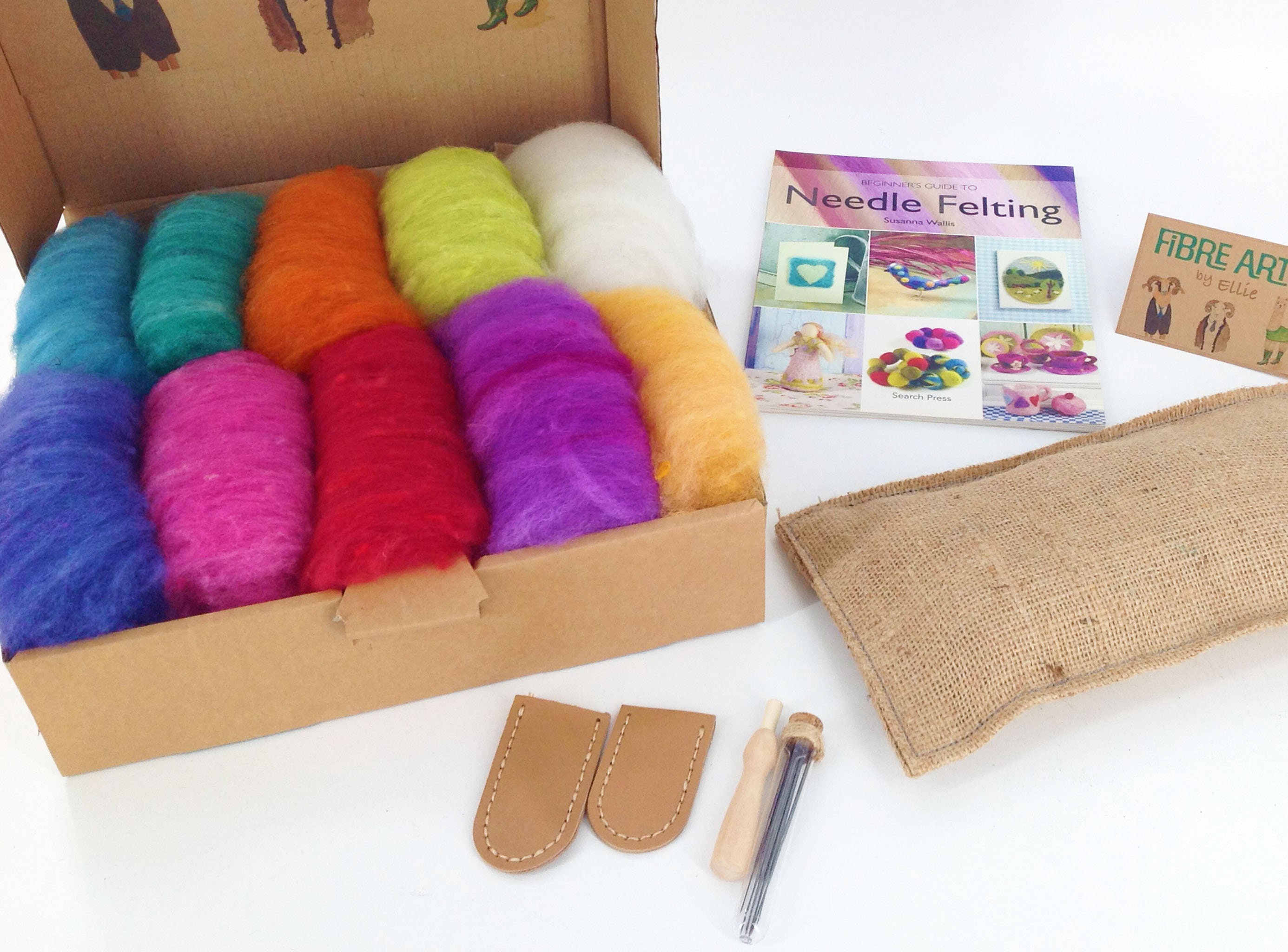 Beginner Needle Felting Kit 5 Tutorials Wool Needle Felting