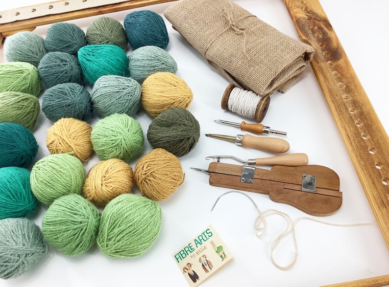 Large Punch Needle Kit, 100% Wool, Rug Hooking Frame Choice - Etsy
