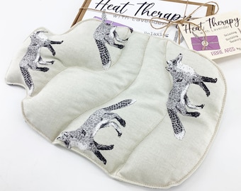 Wheat Bag. Fox Themed Microwave Hot Water Bottle Shaped Heat Pack. Scented or Unscented Hands Crafted Fox Lovers Gift