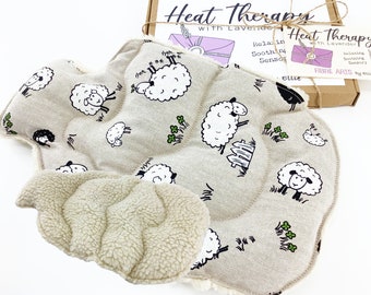 Microwave Wheat Bag or Hot Water Bottle Cover. Sheep Themed Warming Aromatherapy Warming Gift