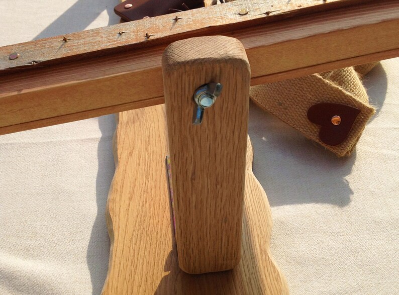 Oak Rug Hooking Needle Punch Frame and Hook. Rag Rug Frame in Recycle