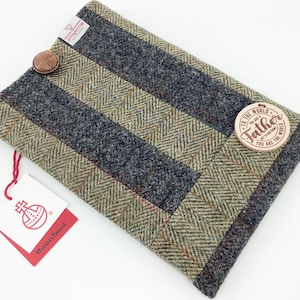 Handmade Harris Tweed iPad Case: 10&quot; Patchwork Tablet Sleeve