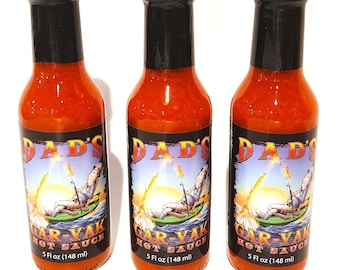 Dad's GAR-YAK Hot Sauce is our version of a hot garlic. Loaded with fresh garlic and Carolina reaper peppers. All natural. Shelf stable
