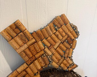 State of Texas epoxy mold with Texas winery corks and bullet shells.