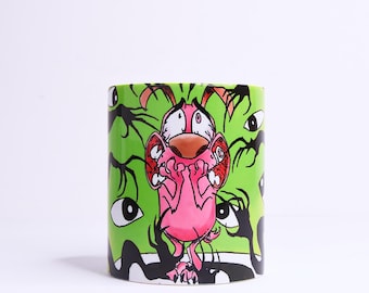 Courage The Cowardly Dog Mug – Retro Horror Cartoon Cup | Nostalgic 2000s Cartoon Gift for Fans
