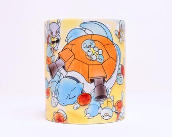 Squirtle Evolution Mug – Pokémon Water Starter Gift – Wartortle Blastoise Coffee Cup – Nerd Anime Present