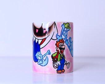 Luigi’s Mansion Halloween Mug – Super Mario Ghost Cup | Spooky Gamer Gift | Video Game Collectible Ceramic Mug