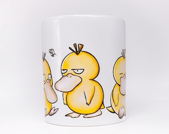 Psyduck Mug Kawaii – Funny Psyduck Pokemon Coffee Cup – Cute Anime Mug – Pokemon Fan Gift – Nerd Coffee Mug