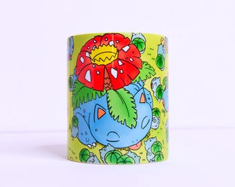 Venusaur Pokémon Mug – Grass Type Gift – Kawaii Anime Cup – Bulbasaur Evolution Theme – Nerd Gift Idea
