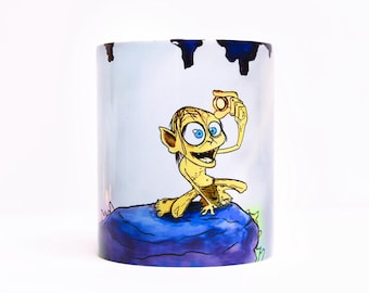 Taza de Gollum de El Señor de los Anillos – Taza de fantasía de 330 ml | Idea de regalo para nerds y fans de ESDLA | Colección de tazas de cerámica