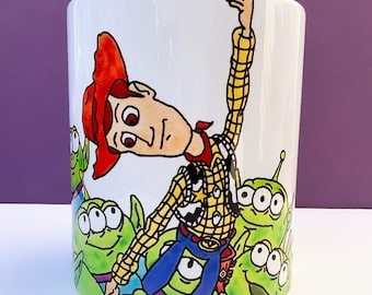 Toy Story-mok met Woody en aliens – Kleurrijke Pixar-mok 330 ml – Cadeau-idee voor animatiefilmfans