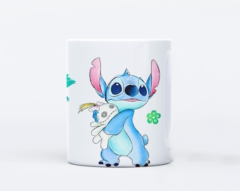Stitch Mug, Cute Ceramic Coffee Mug, Stitch Cup, Gift for Stitch Lovers, Cute Tea Mug, Sublimation Mug, Cute Disney Inspired Gift