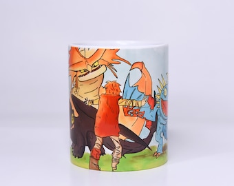 Dragon Trainer Mug – Hiccup & Toothless Fantasy Dragon Cup | How to Train Your Dragon Fan Gift