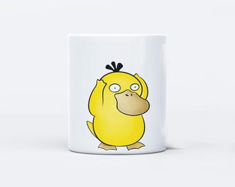 Psyduck Pokemon Ceramic Mug | Cute Coffee Mug | Anime Mug | Pokemon Gift | Kawaii Cup | Handmade Ceramic Mug | Gamer Gift