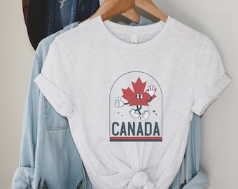 Canada Retro Graphic Tee, Canada Day Tee, Celebration Tee, Unisex Canada Day Tee, Holiday Gift, Canadian Love Tee, Maple Leaf for Canadians