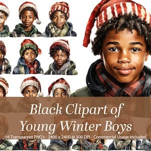 Adolescentes afroamericanos de invierno. Imágenes prediseñadas afroamericanas, imágenes prediseñadas de personas negras, imágenes prediseñadas de niños negros, niños negros.