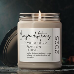 Bougie de fiançailles 2025, cadeaux rigolos, bougie de mariage, bougie personnalisée, EVJF, bougies rigolotes, cadeau de fiançailles personnalisé
