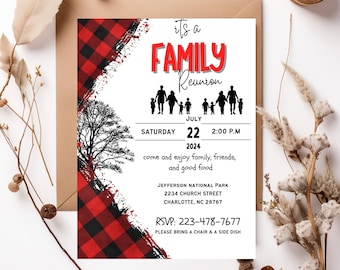 EDITABLE Family Reunion Invitation, Printable Invitation for Family Reunion,Family Reunion Invitation Template