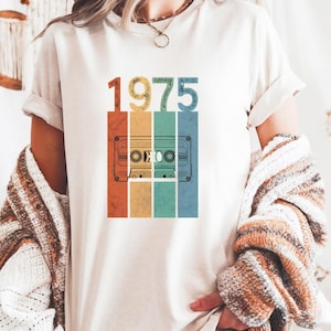 50. Geburtstag Shirt Vintage 50. Geburtstagsgeschenk für Frauen Männer T-Shirt 1975 Vintage Geburtstagsgeschenk Tee