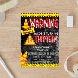 Official Teenager Boy Birthday Invitation, Editable Digital Birthday Invitation for 13th Birthday, Birthday Party Invitation Template,