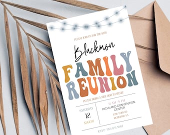 EDITABLE Family Reunion Invitation, Printable Invitation for Family Reunion,Family Reunion Invitation Template