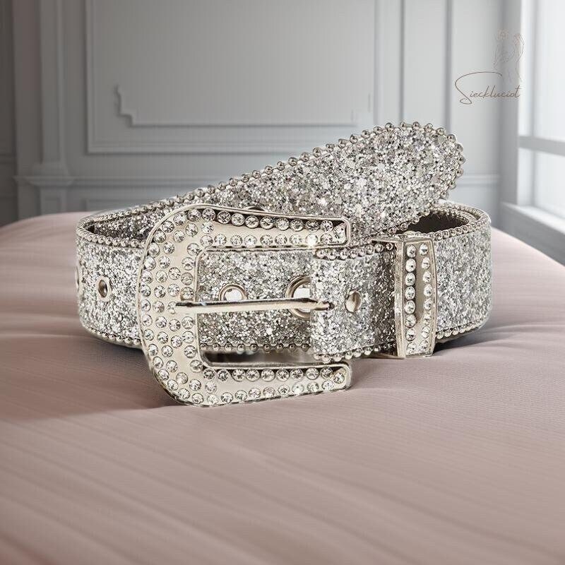 Ceinture De Taille En Strass Brillant, Boucle En Or Et Argent, Patchwork,  Ajustable, Chic, Streetwear, Bijoux Pour Femmes